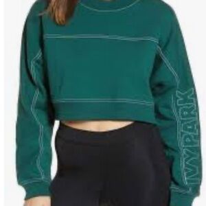 IVY PARK Teal Cropped Sweatshirt
